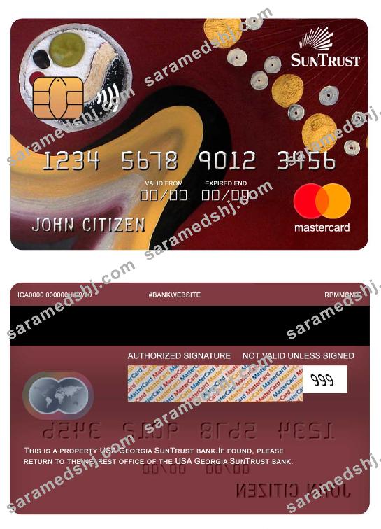 USA Georgia SunTrust bank mastercard